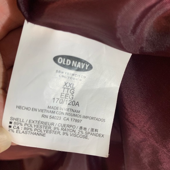 Old Navy Maroon Pea Coat High Collar - Picture 6 of 10